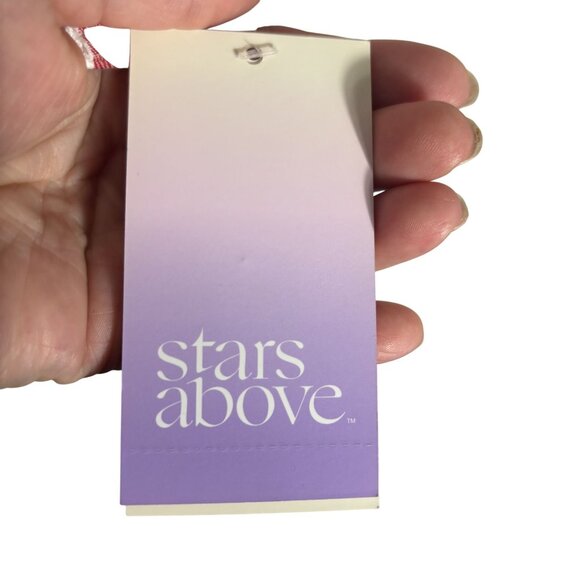 Red & White Striped Button-Down Nightshirt Stars Above Long Sleeves Flannel XL - Picture 10 of 11